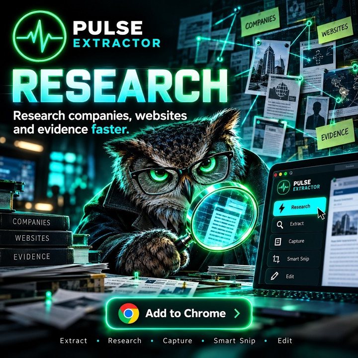 Thumbnail of the Pulse Extractor video: Research Companies & Websites
