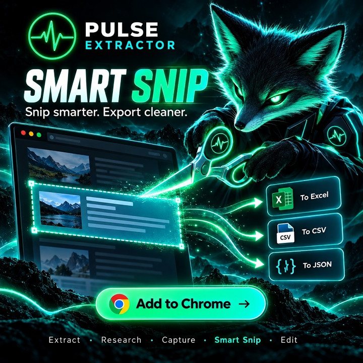 Thumbnail of the Pulse Extractor video: Scrollable Web Data → Excel